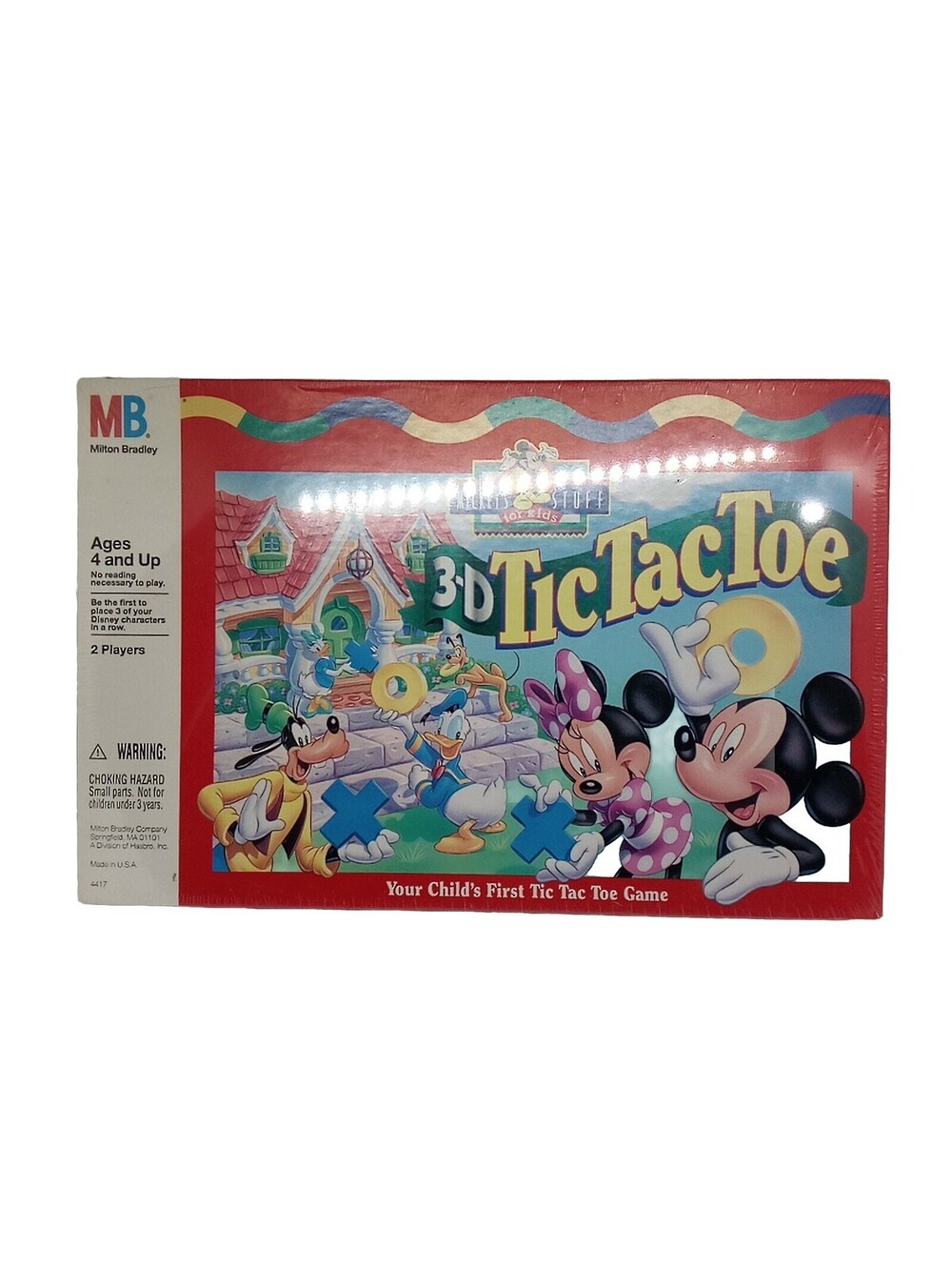 Mickey's 3-D Tic Tac Toe Game Walt Disney Mickey Mouse 1993 Sealed Dented Back